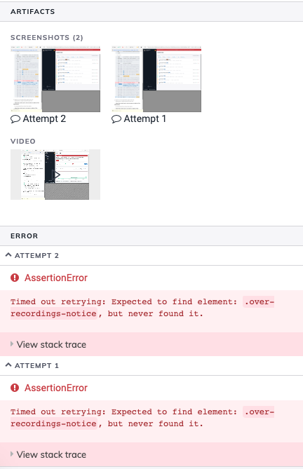 Flake artifacts and errors