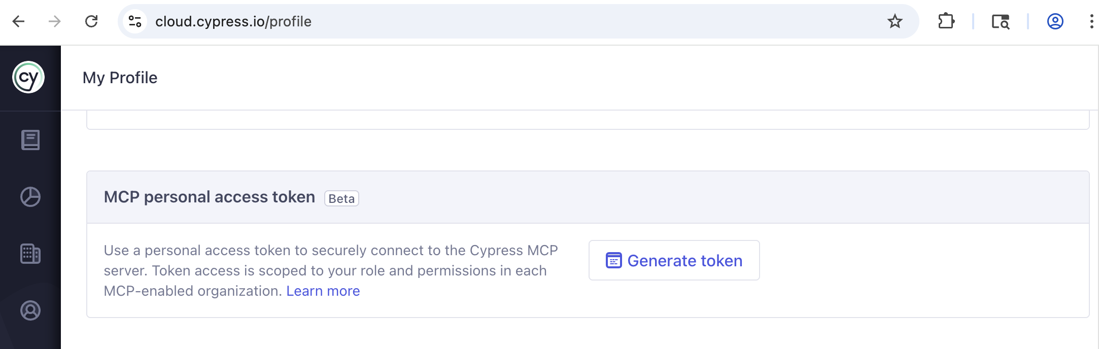 Enable user's MPC personal access token