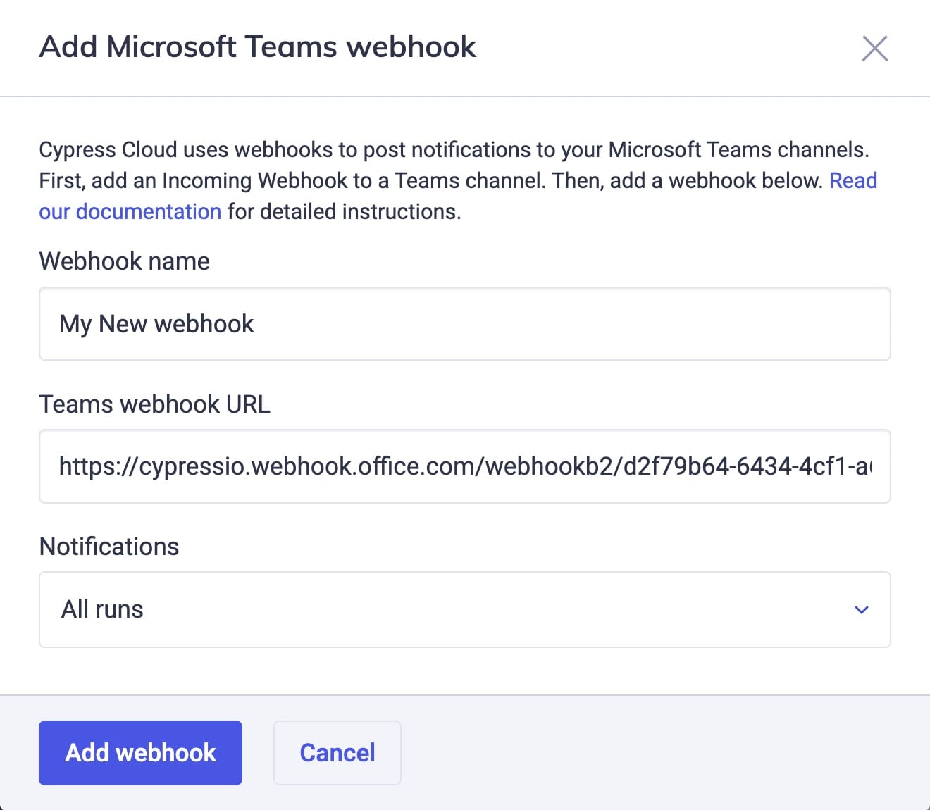 Click enable under Microsoft Teams Integration