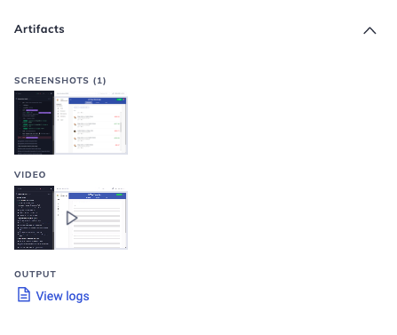 Test sidebar artifacts