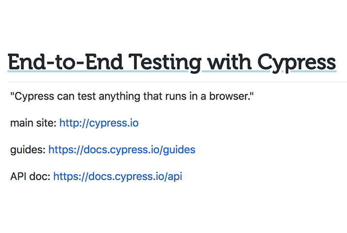 End-to-End Testing with Cypress