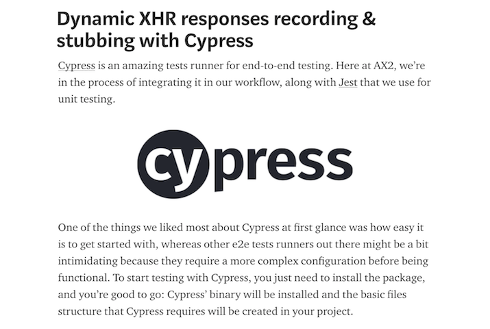 Dynamic XHR responses recording & stubbing with Cypress
