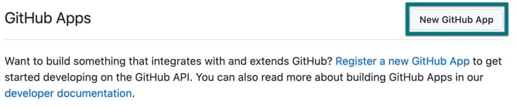 Create new GitHub App