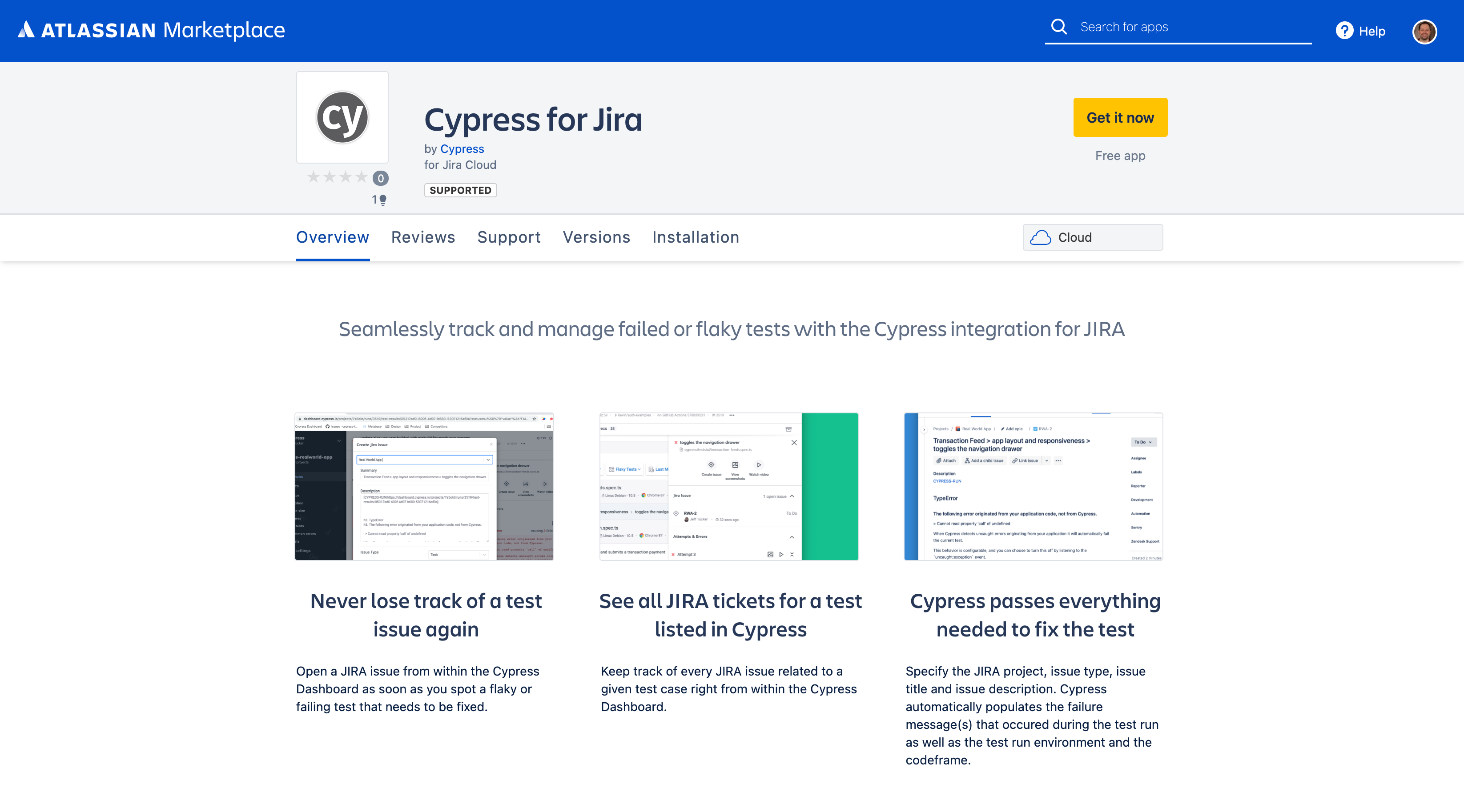 Atlassian Marketplace Cypress for Jira