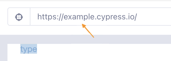 The url address bar shows https://example.cypress.io/