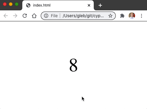 Manually reloading the browser page until the number 7 appears