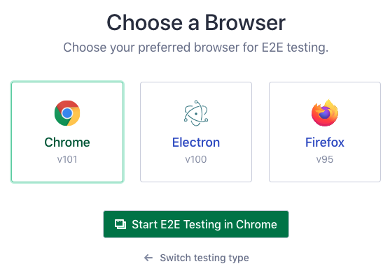 The Launchpad browser selector