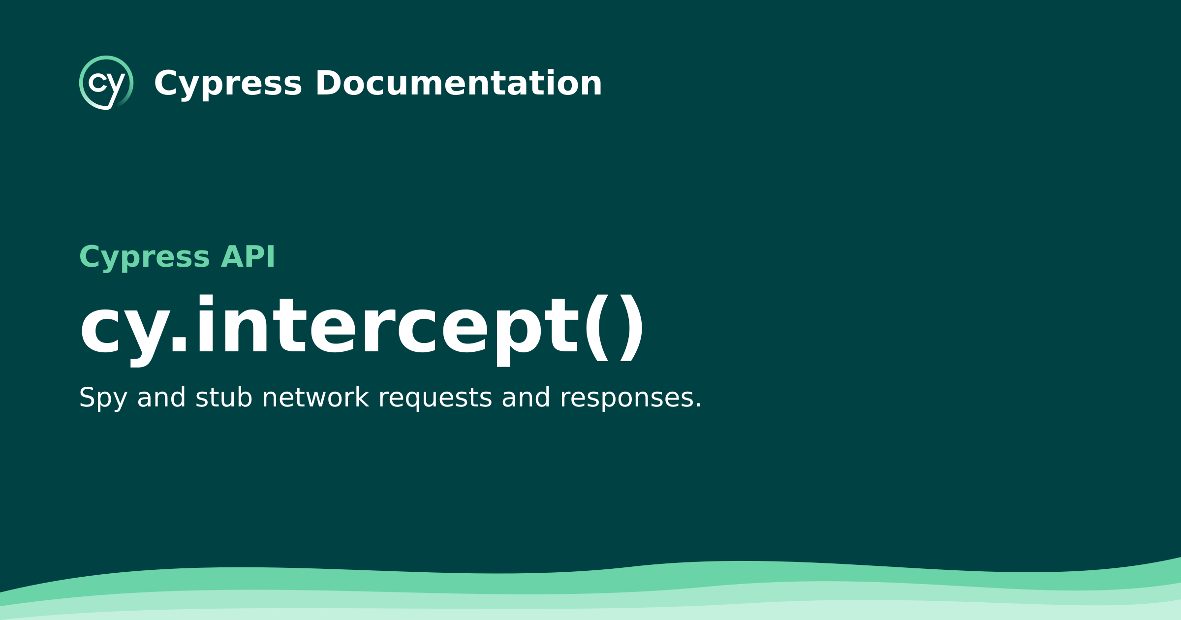 cy.intercept() | Cypress API Documentation