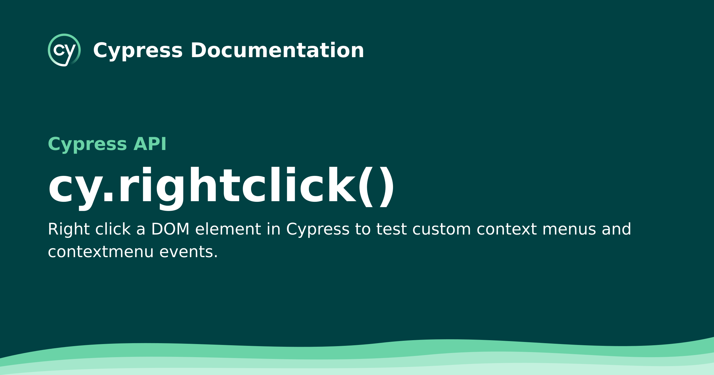 cy.rightclick() | Cypress API Documentation
