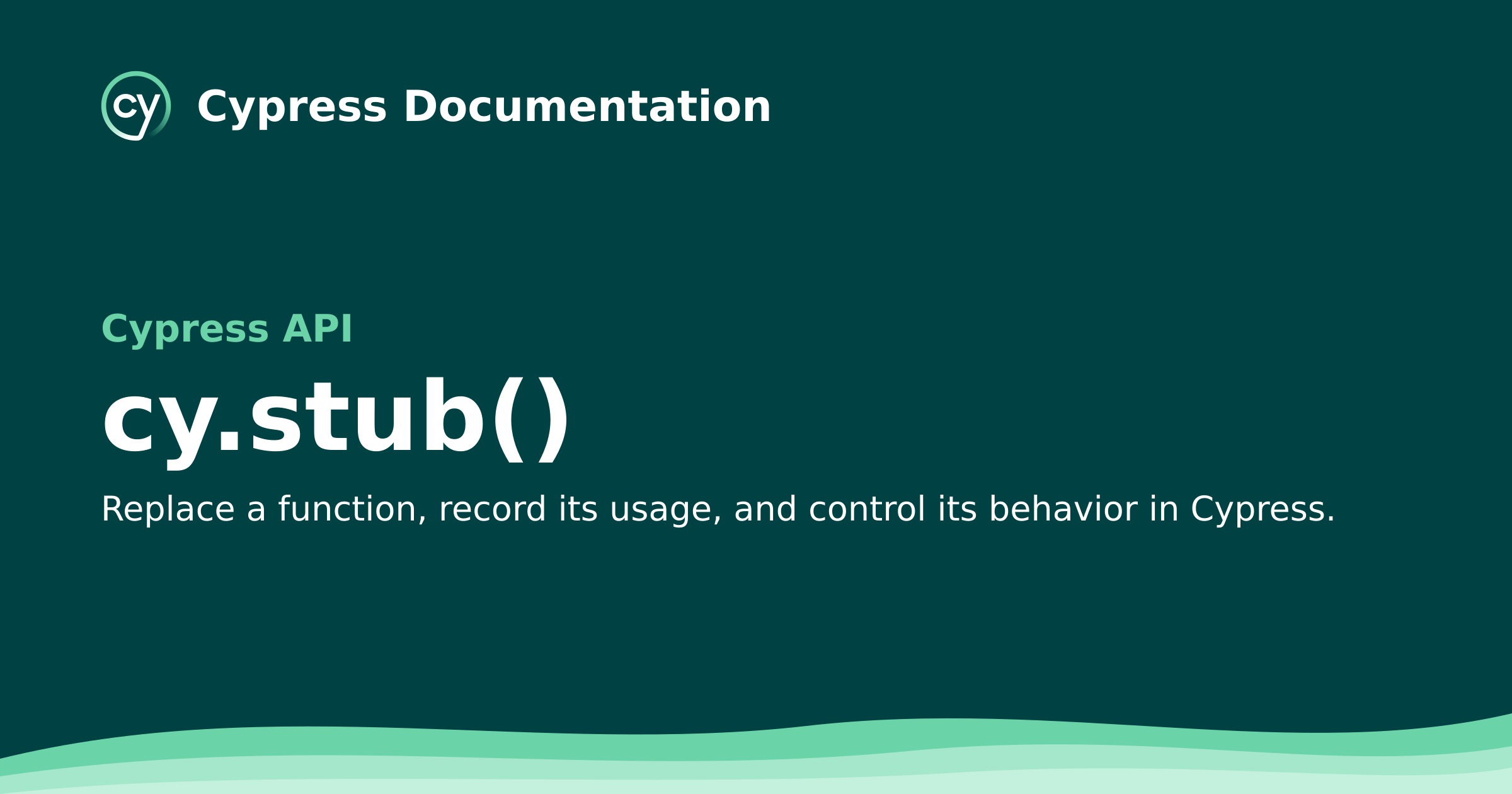 cy.stub() | Cypress API Documentation