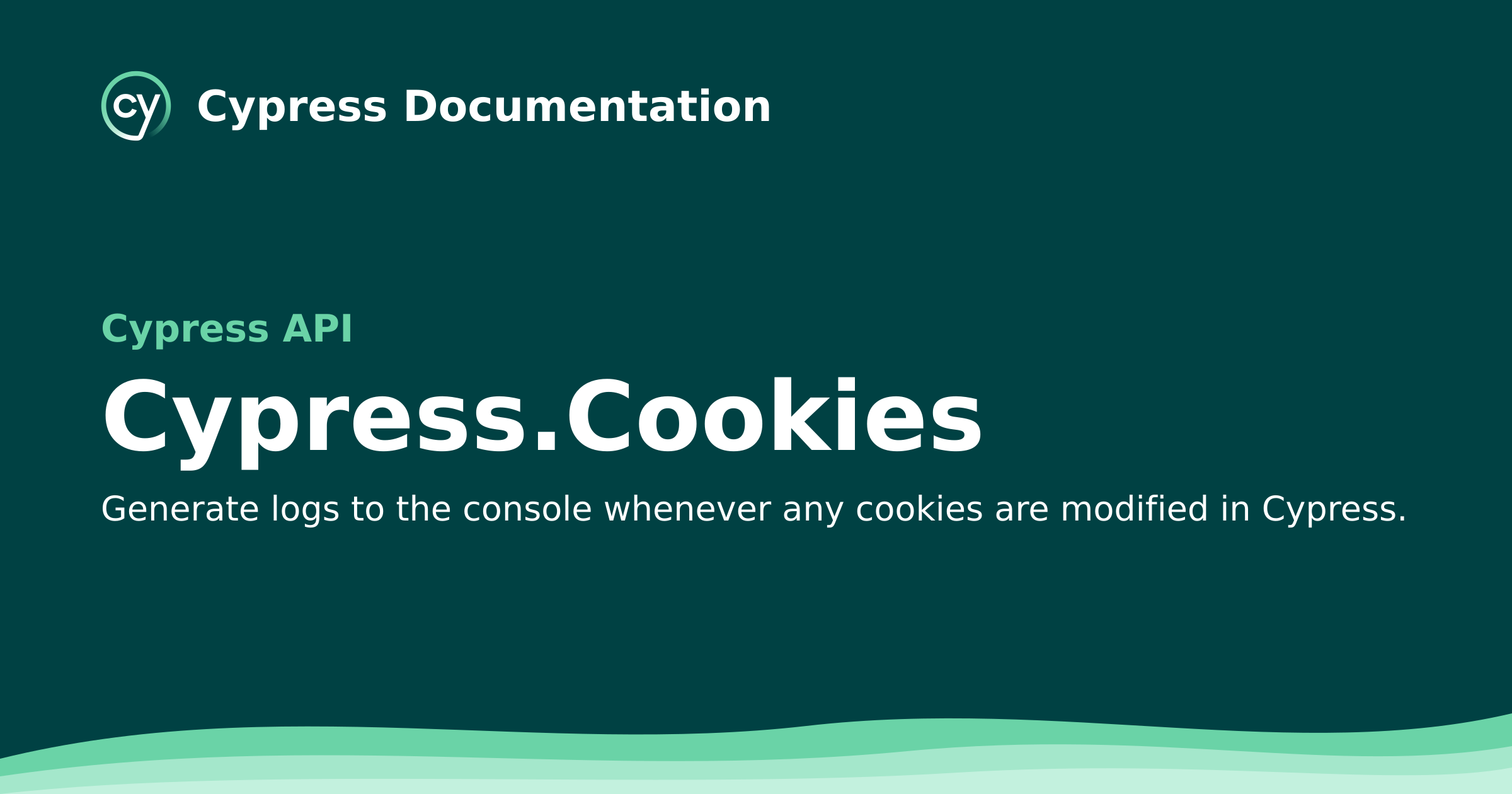 Cypress.Cookies | Cypress API Documentation