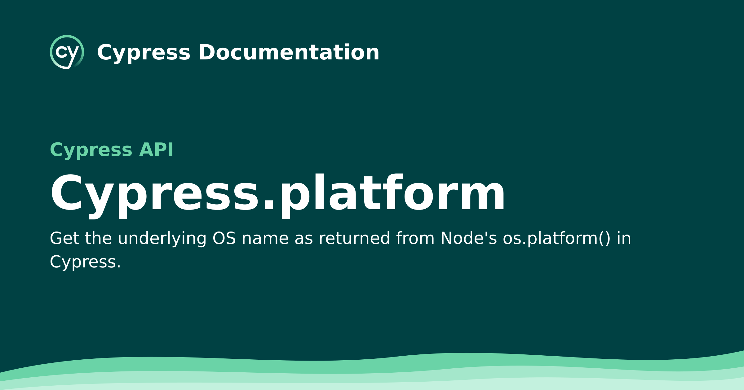Cypress.platform | Cypress API Documentation
