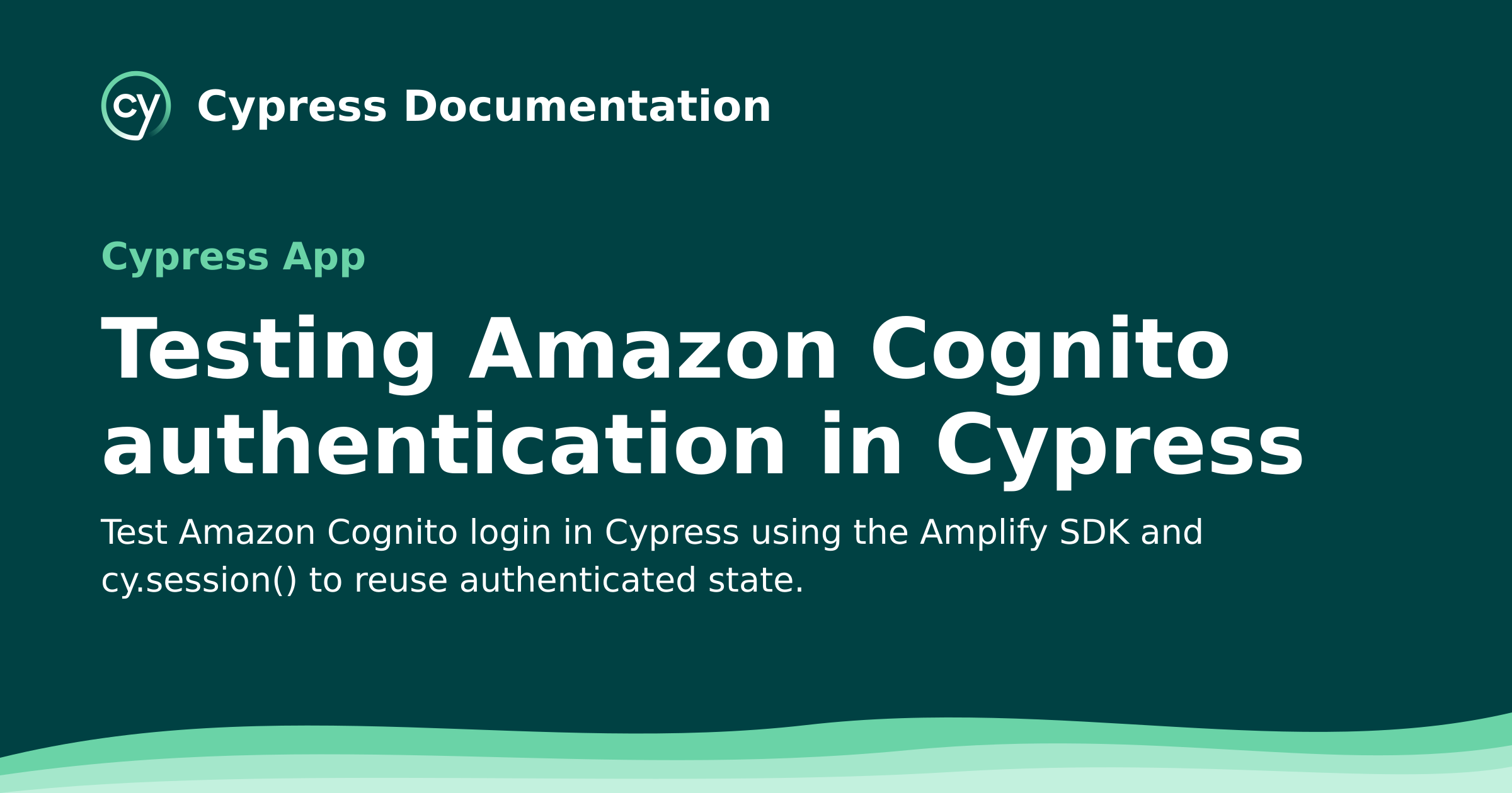 Testing Amazon Cognito authentication in Cypress | Cypress Documentation