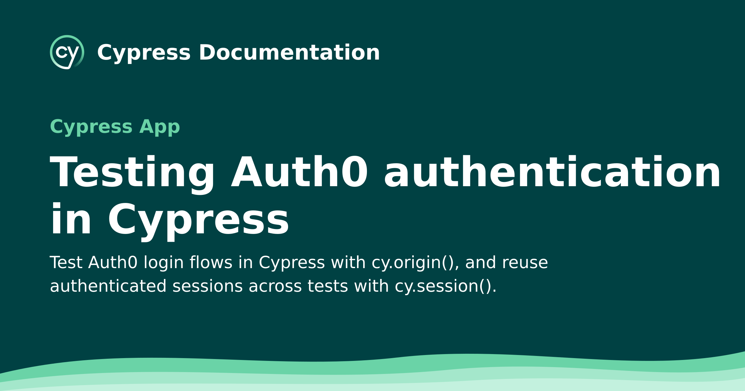 Testing Auth0 authentication in Cypress | Cypress Documentation