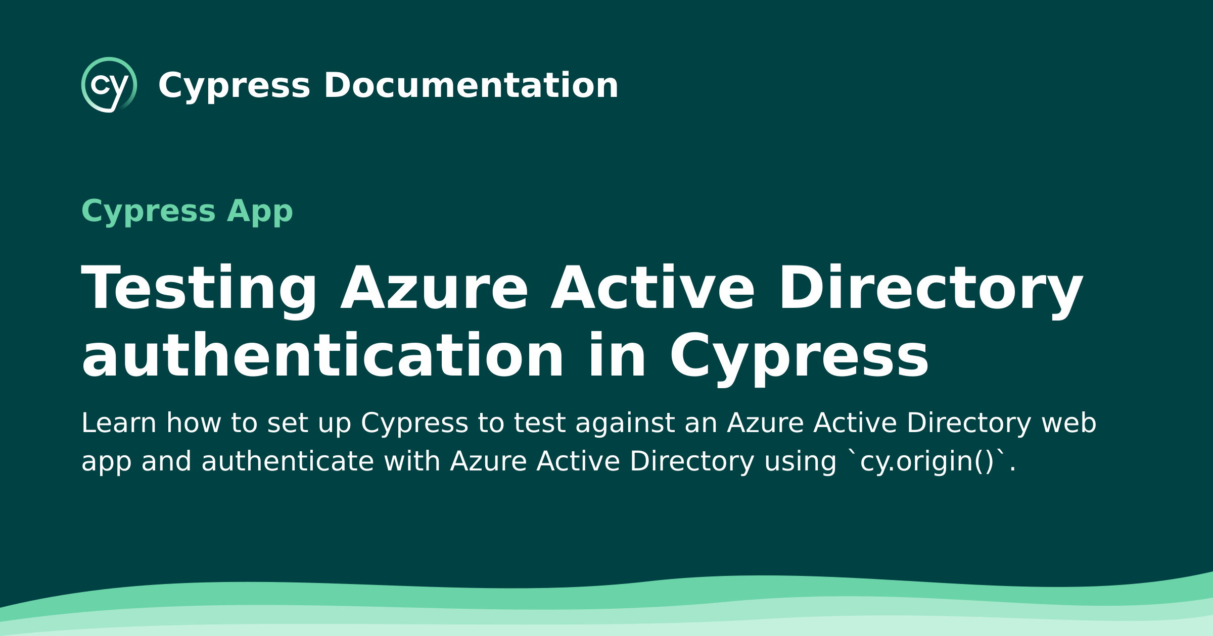 Testing Azure Active Directory authentication in Cypress | Cypress ...