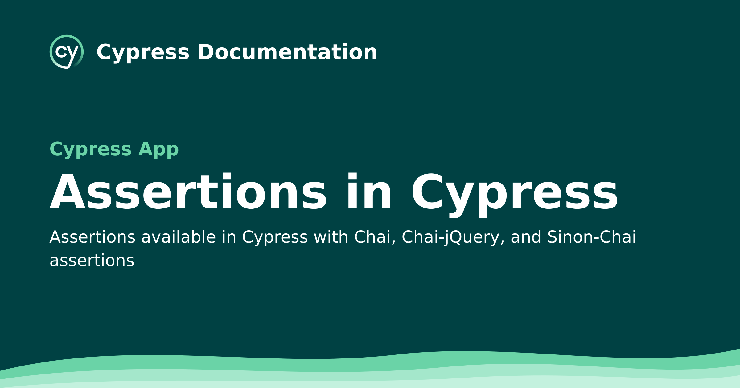 Assertions in Cypress | Cypress Documentation