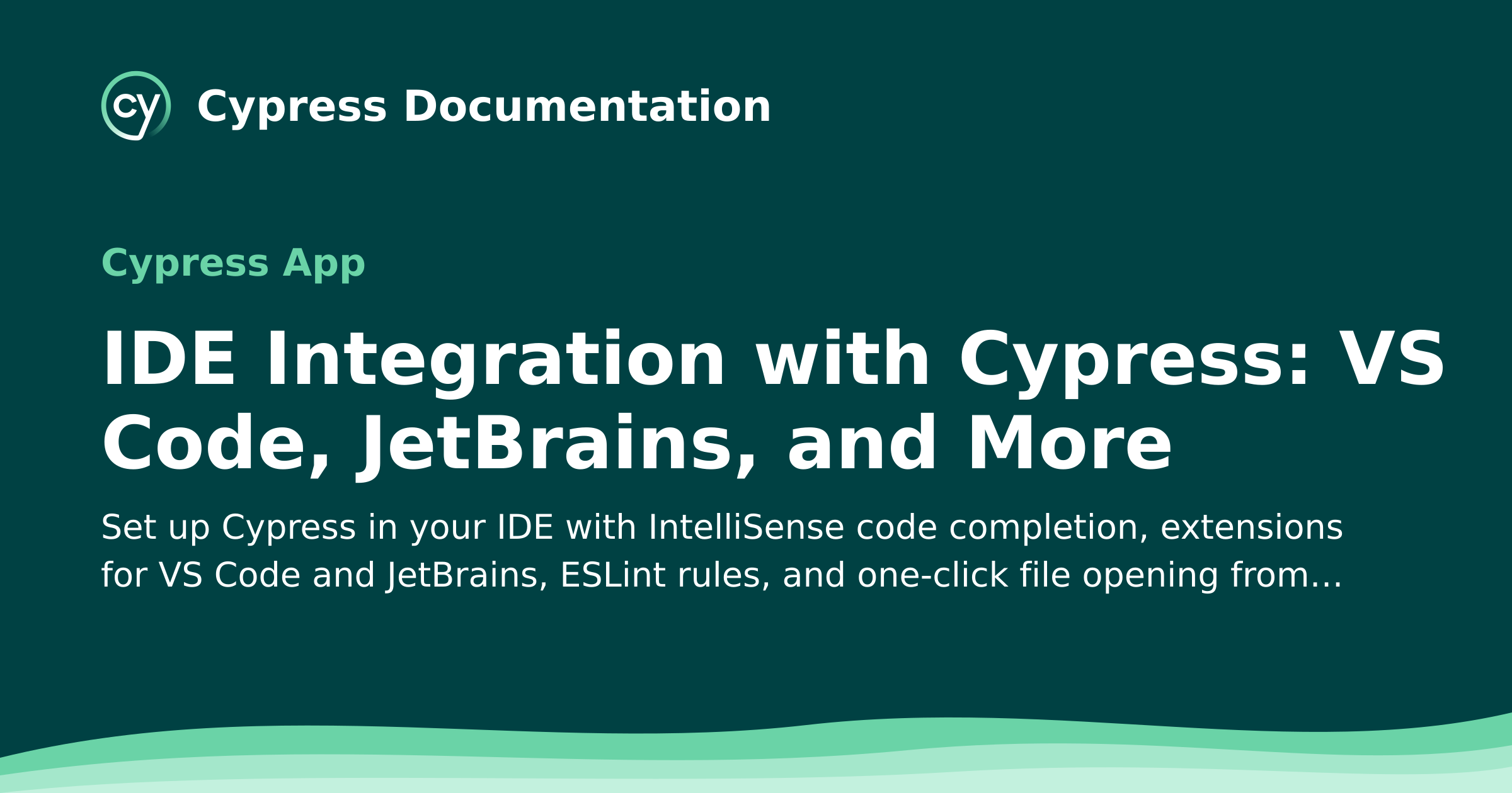 IDE Integration with Cypress: VS Code, JetBrains, and More | Cypress ...