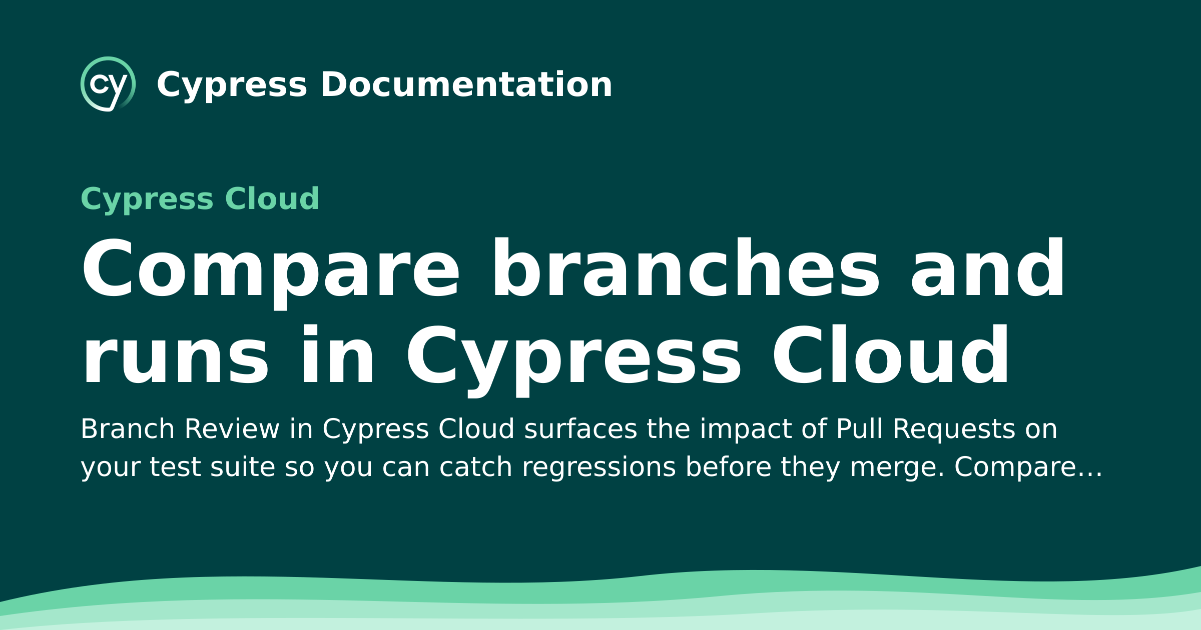 Compare branches and runs in Cypress Cloud | Cypress Cloud Documentation