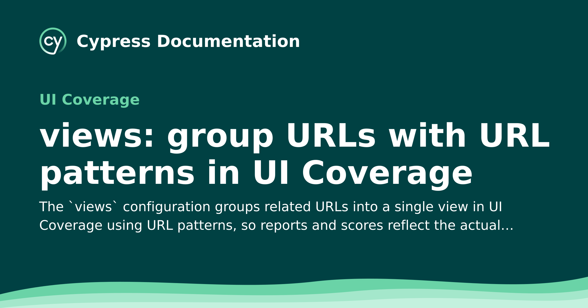 views: group URLs with URL patterns in UI Coverage | Cypress UI ...